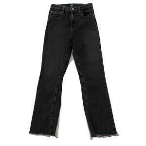 BDG Jeans Women's W24 Black Kick Flare High Rise Cropped Denim Pants Size 24X25